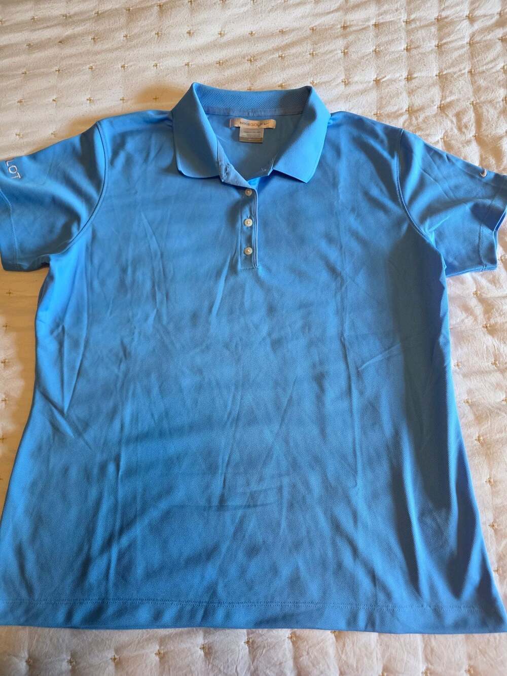Nike Golf‎ Women's Dri-FIT Light Blue Polo Shirt with Pilot Logo